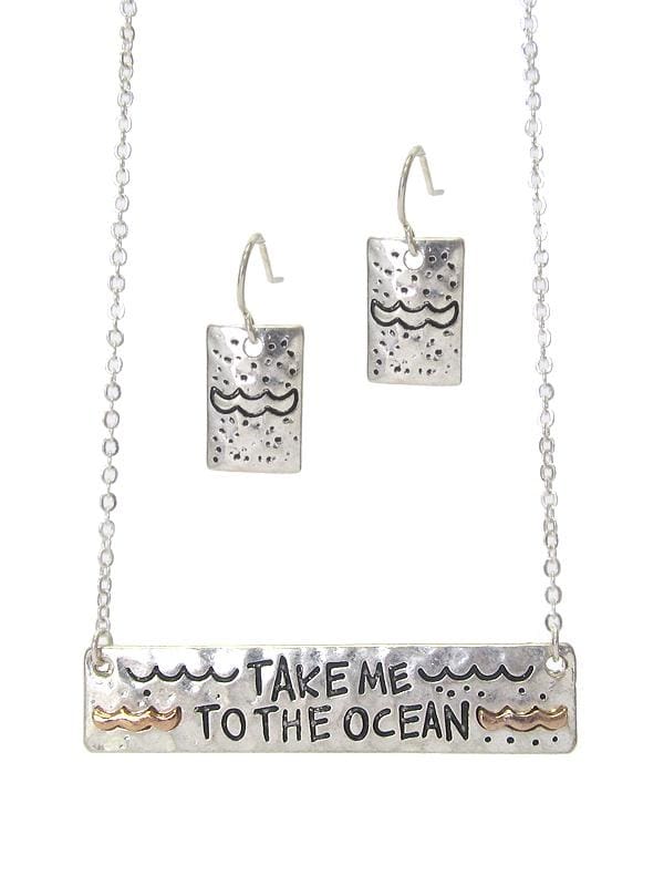 Take Me To The Ocean Sea Life Pendant Barefoot Beach Bums