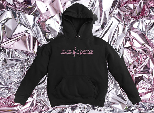 Mum of a princess daughter of a queen matching Black Hoodies 2