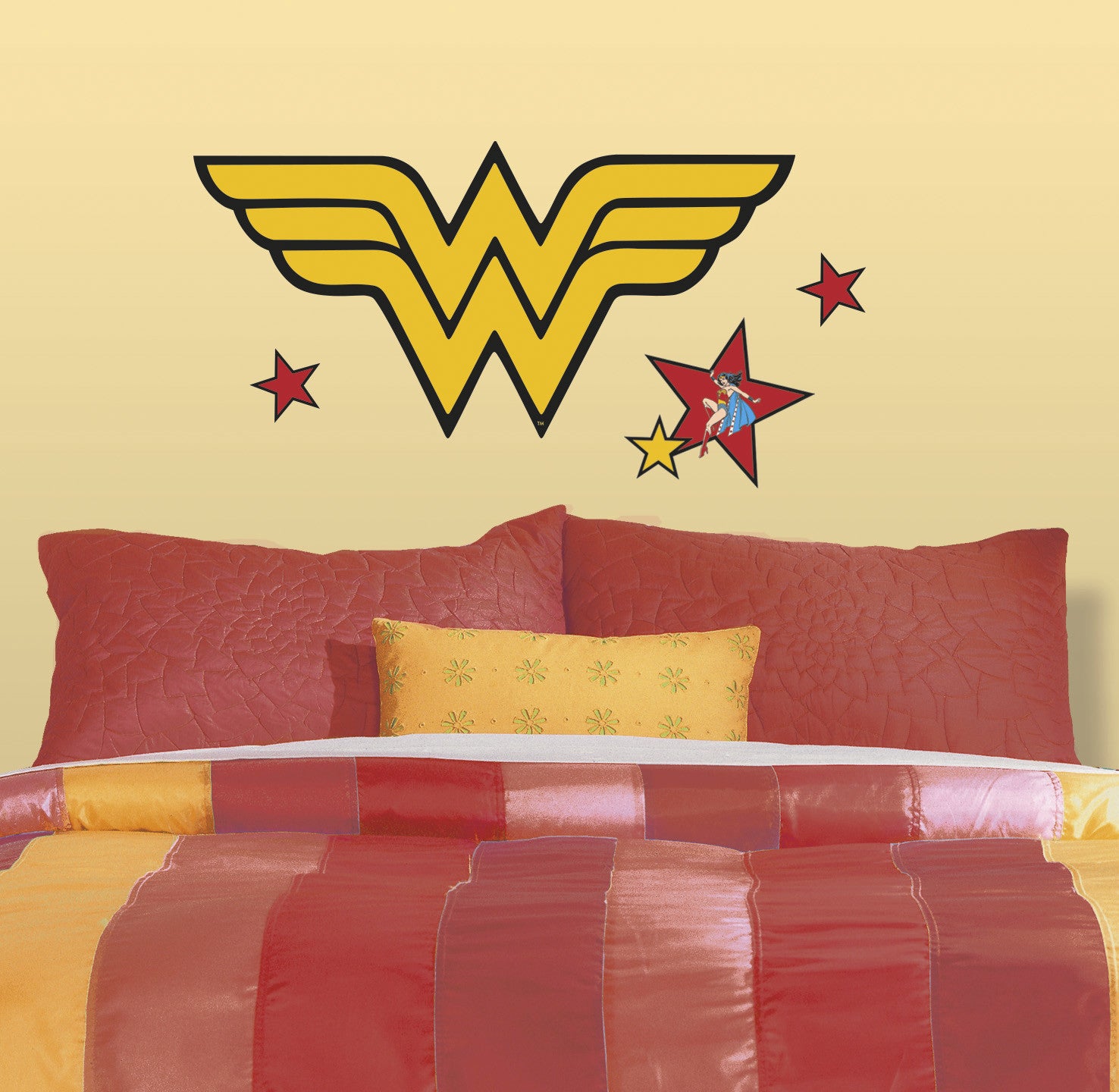Classic Wonder Woman Logo Peel And Stick Giant Wall Decals Walldecals Com