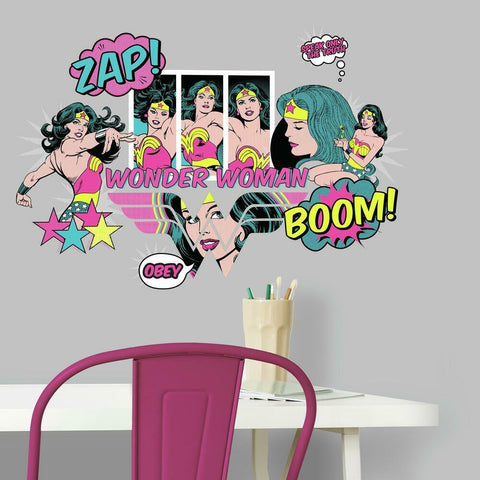 WONDER WOMAN POP ART PEEL AND STICK WALL DECALS | WallDecals.com