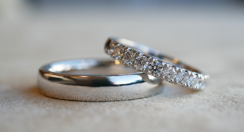 Wedding ring with diamonds - BOLOU