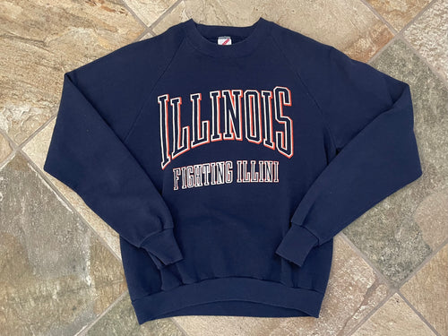Vintage 80s Illinois University Jersey T-Shirt Tee Large Champion Illini