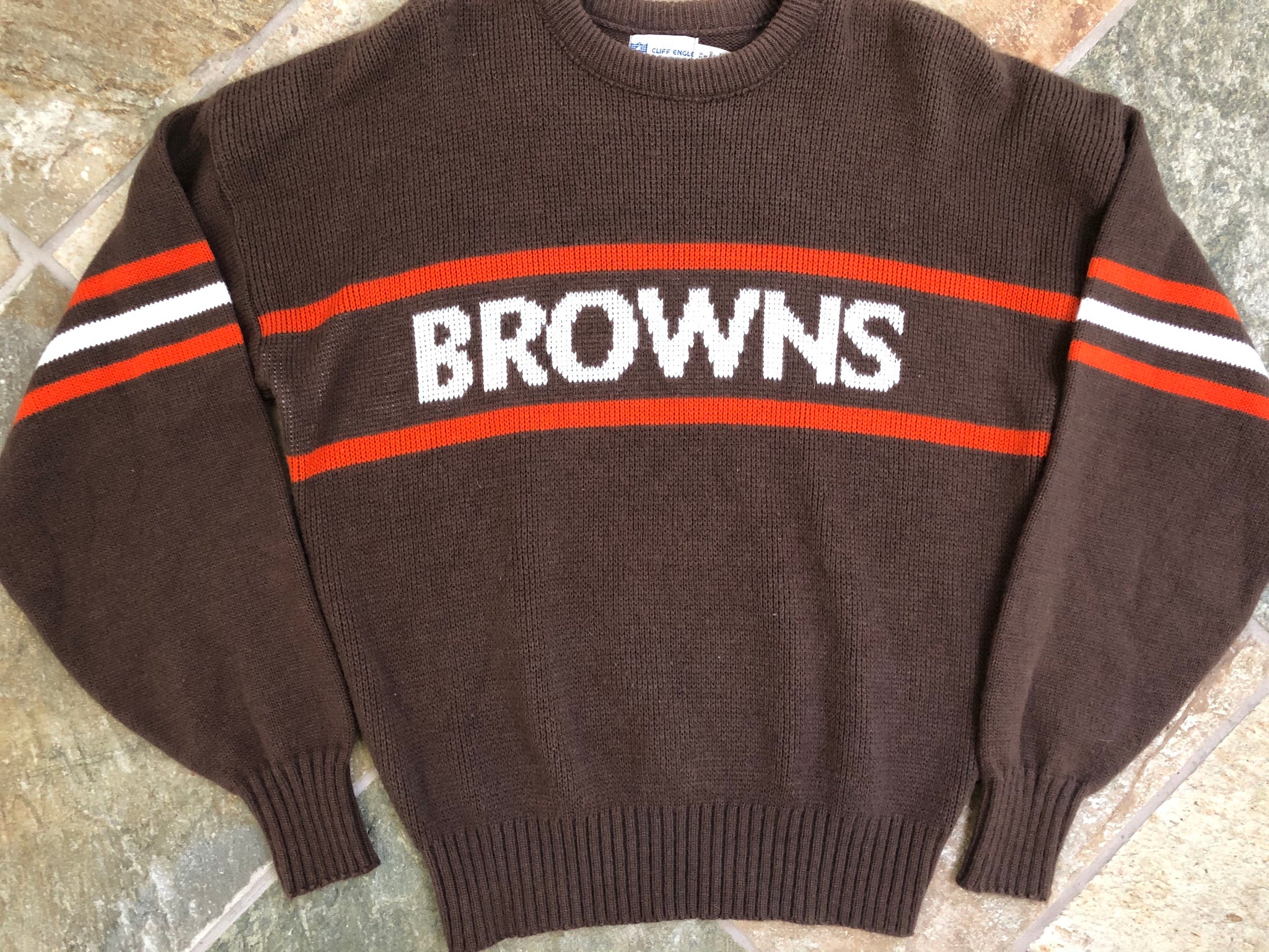 ShopCrystalRags Cleveland Browns, NFL One of A Kind Vintage Sweatshirt with Crystal Star Design