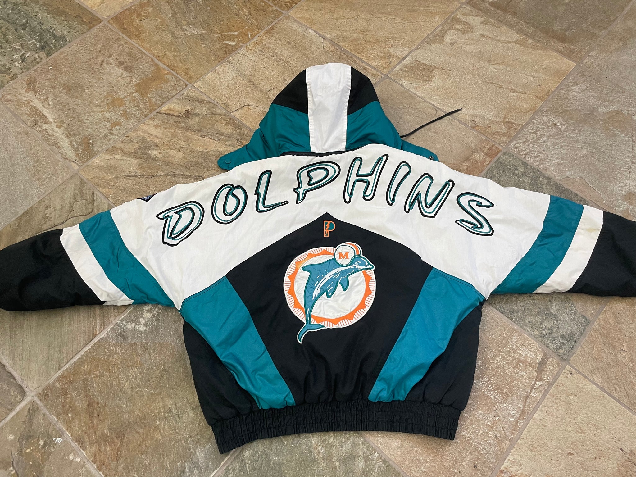 Vintage Miami Dolphins Pro Player Parka Football Jacket, Size