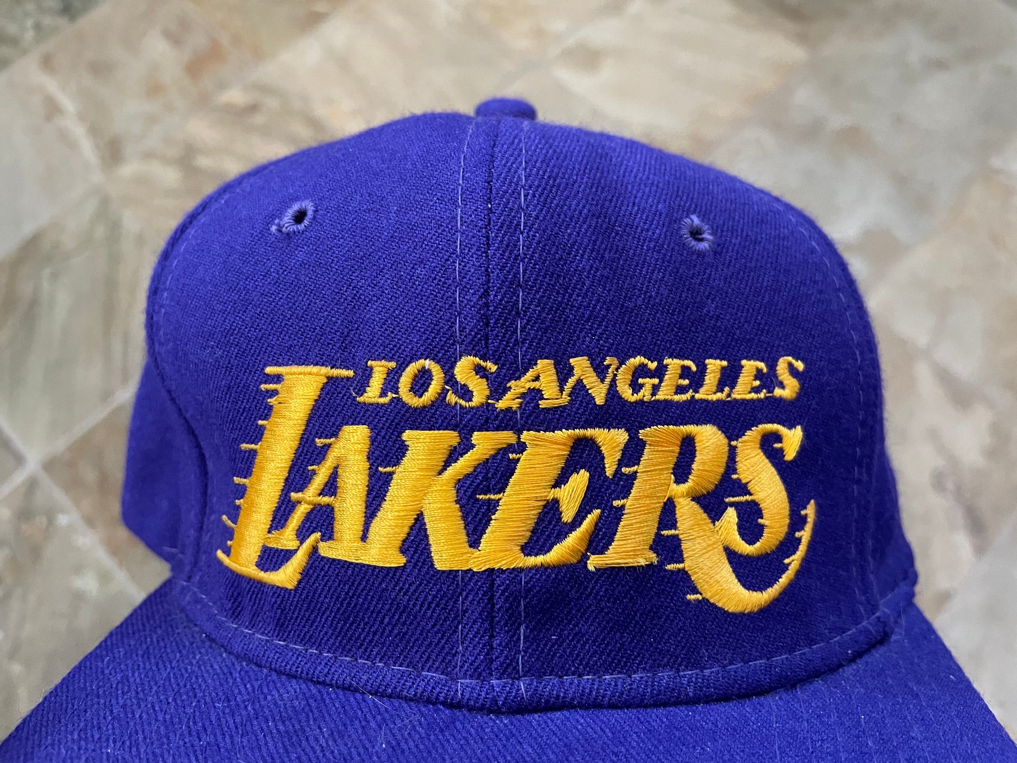 Vintage Los Angeles Lakers Sports Specialties Script Snapback