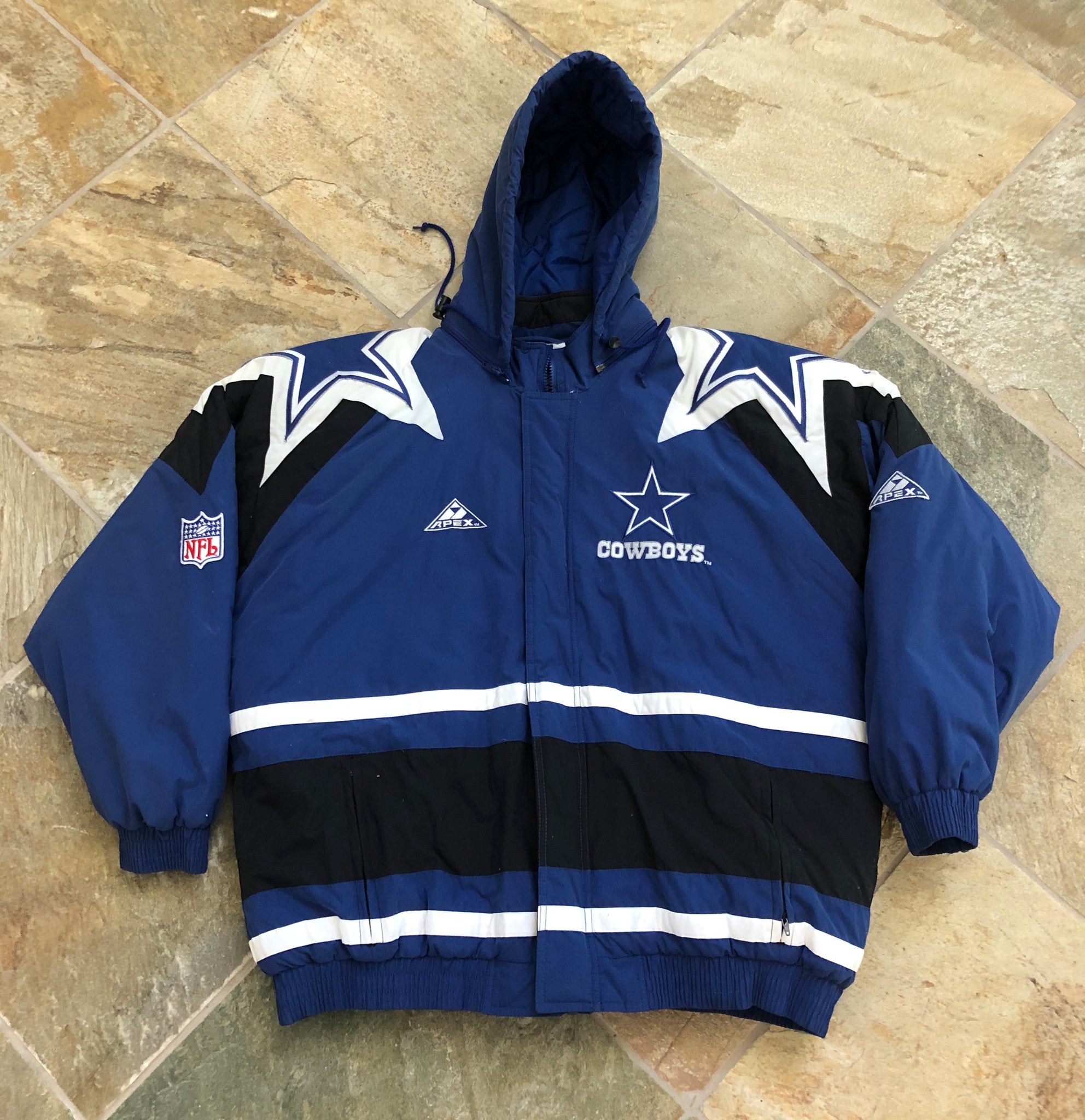 1990's DALLAS COWBOYS APEX ONE RAIN COAT XL - Classic American Sports