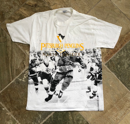 Vintage 2000s NHL Mario Lemieux PITTSBURGH PENGUINS T shirt size XL