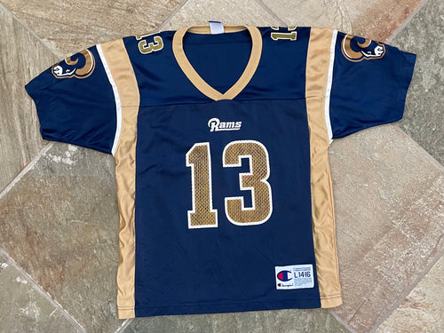 Gold St Louis Rams Kurt Warner jersey size XL