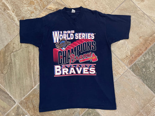 Vintage 1995 Atlanta Braves T Shirt World Series Champions Baseball  Cleveland