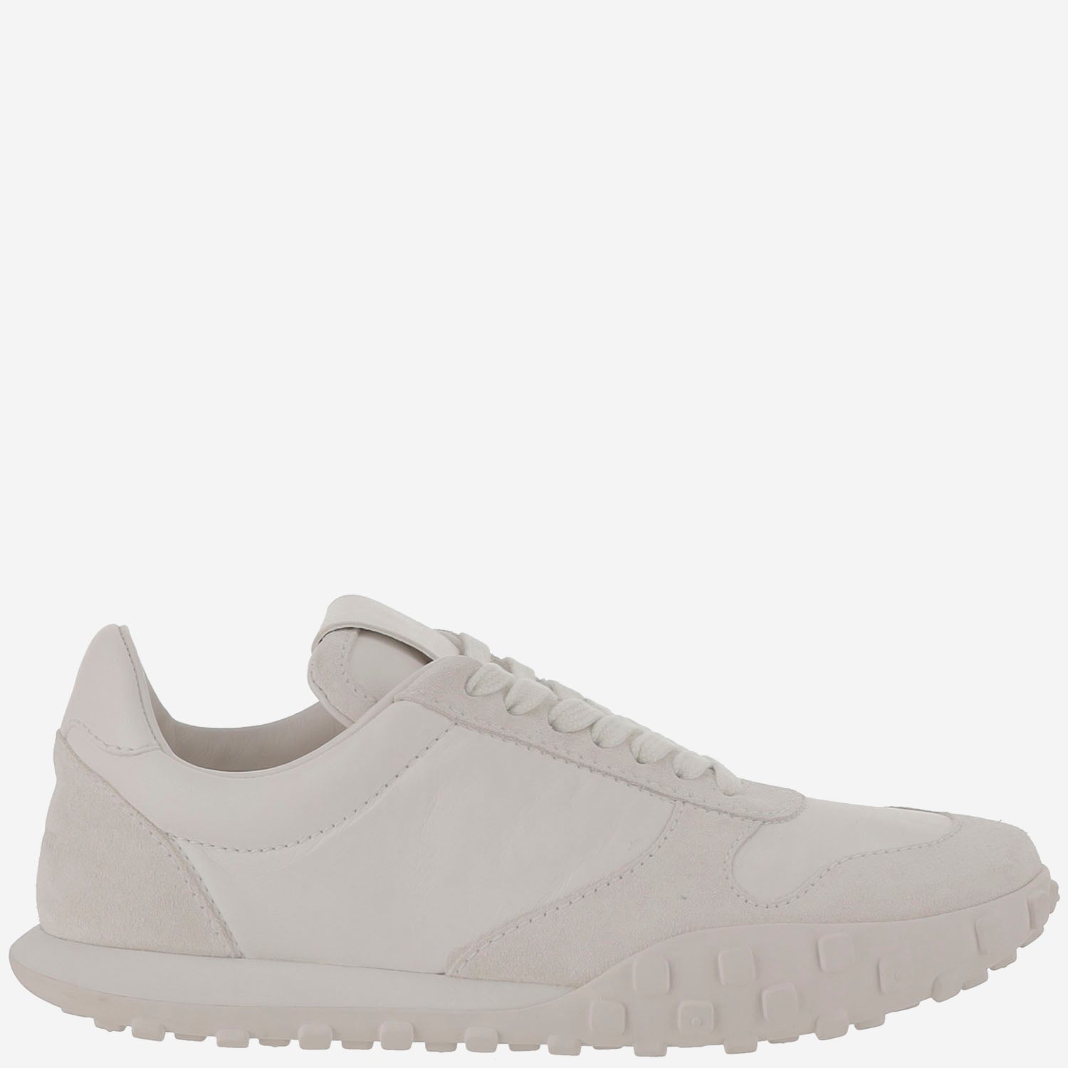 Jil Sander Satin-effect Nylon Sneakers With Suede Trim And Rubber Sole
