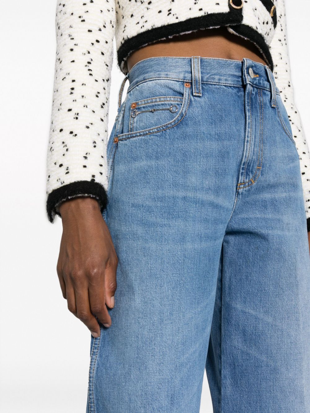 Shop Gucci Denim Cotton Jeans