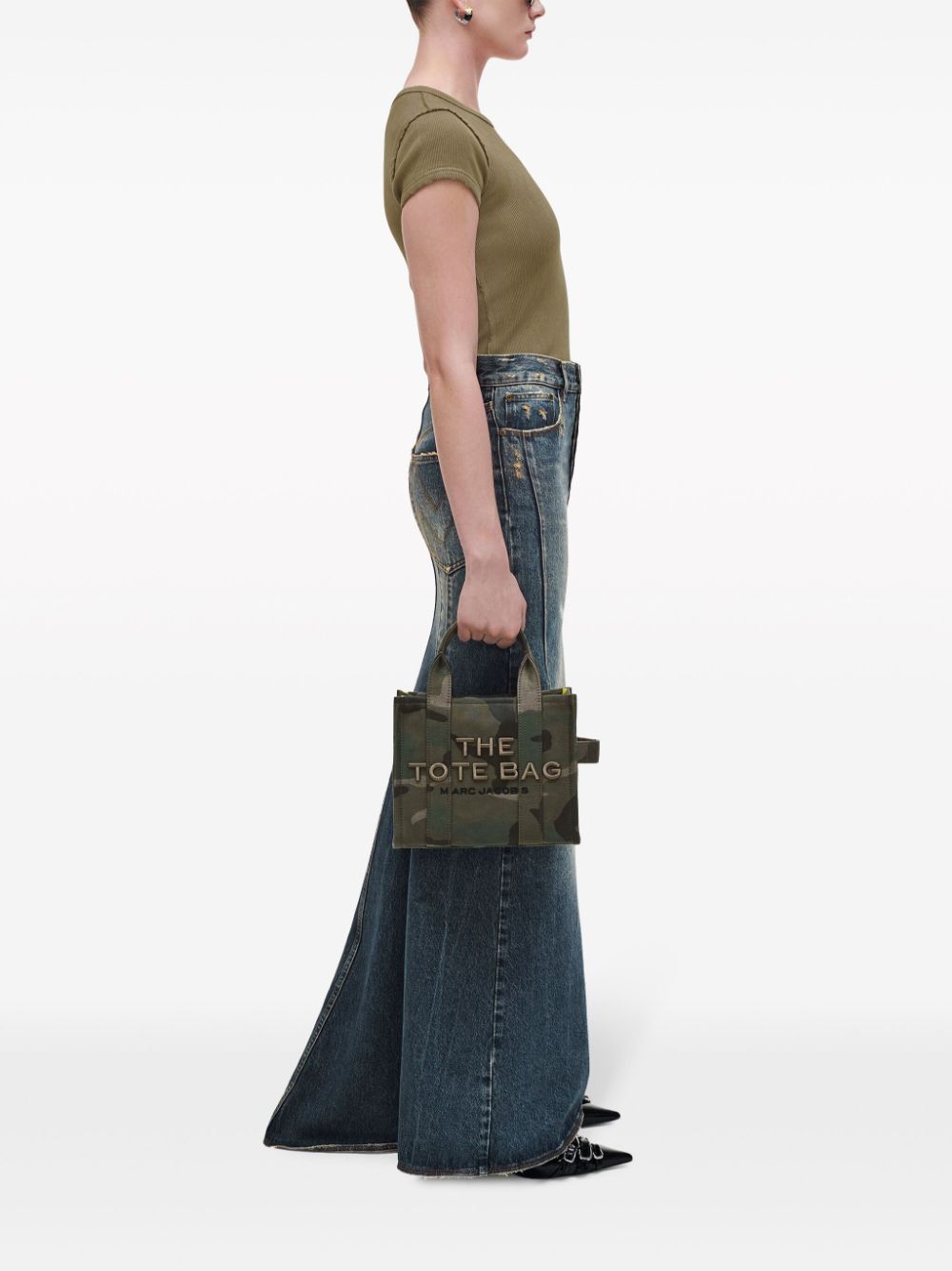 Marc Jacobs Womens Camo Multi The Camo Jacquard Medium Tote Bag In Brown