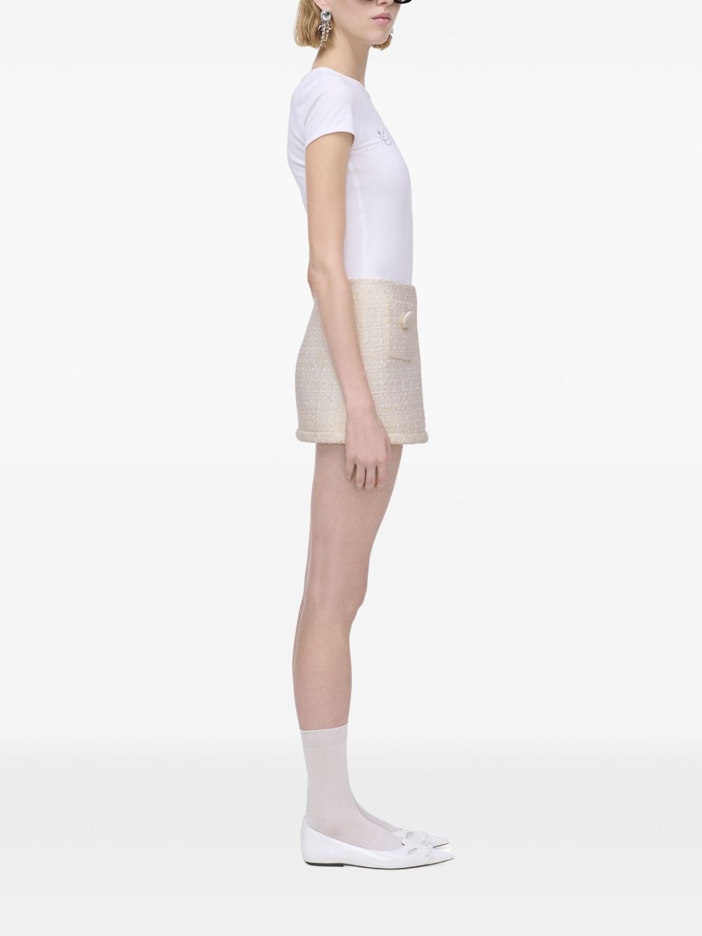 Marc Jacobs Women's Tweed Mini Skirt In Ivory