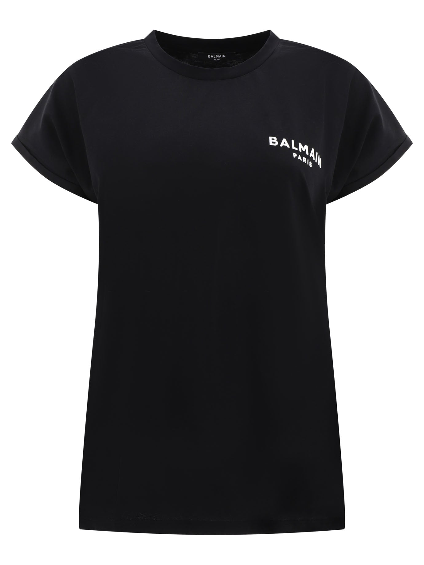 Balmain T Shirt With Flock Detail