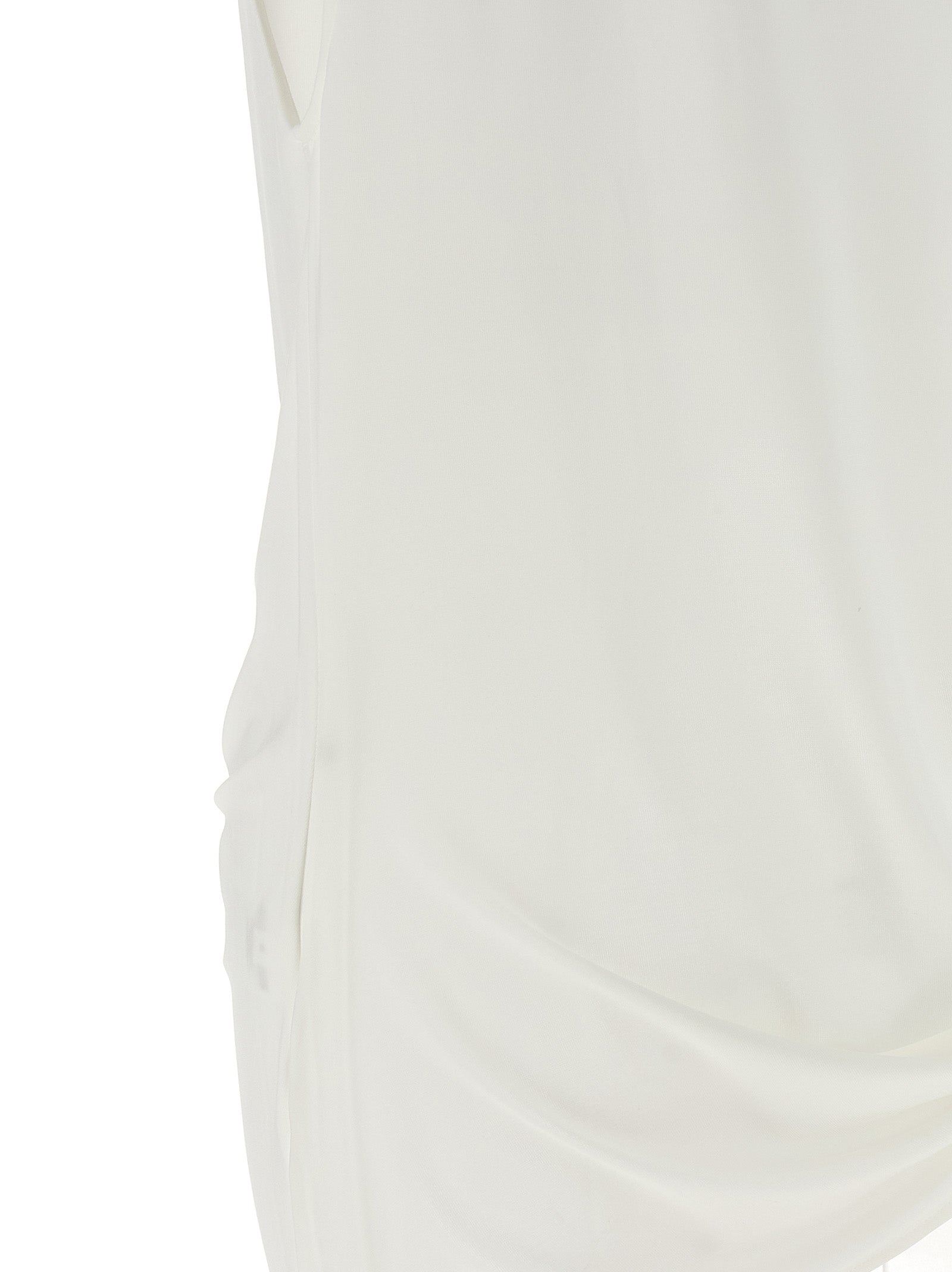 Jacquemus Le Haut Peplo White Top With Square Neck And Cut-out On The Side In Viscose Blend Woman
