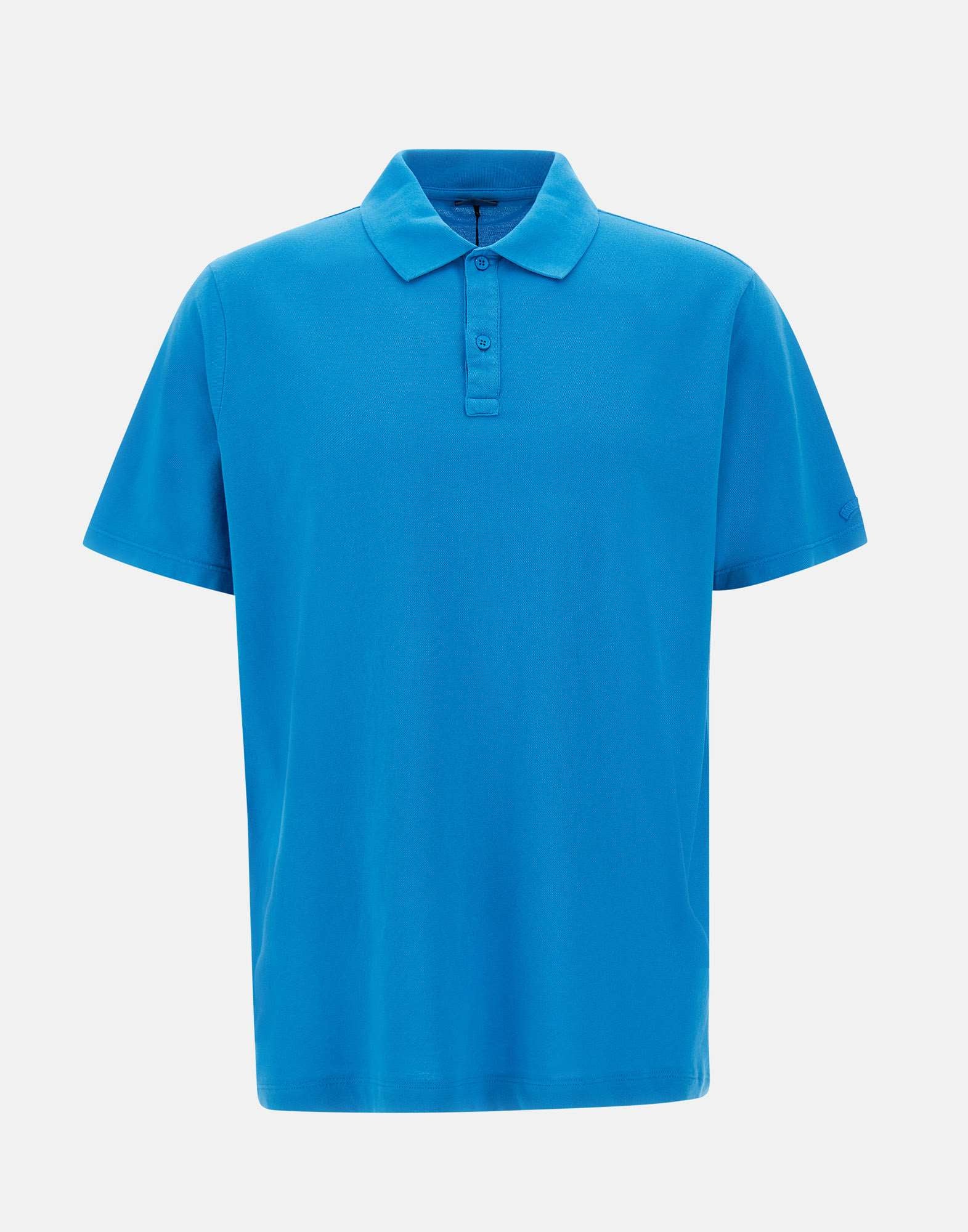 Paul & Shark Paul＆shark Turquoise棉质polo衬衫，短袖 In Blue
