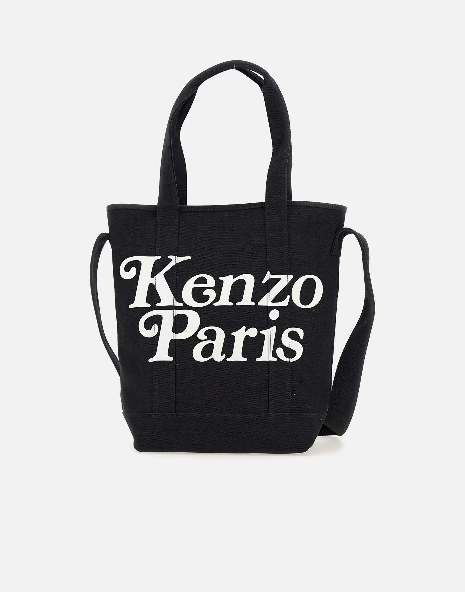Kenzo Paris Black Canvas Utility Shoulder Bag In 黑色的