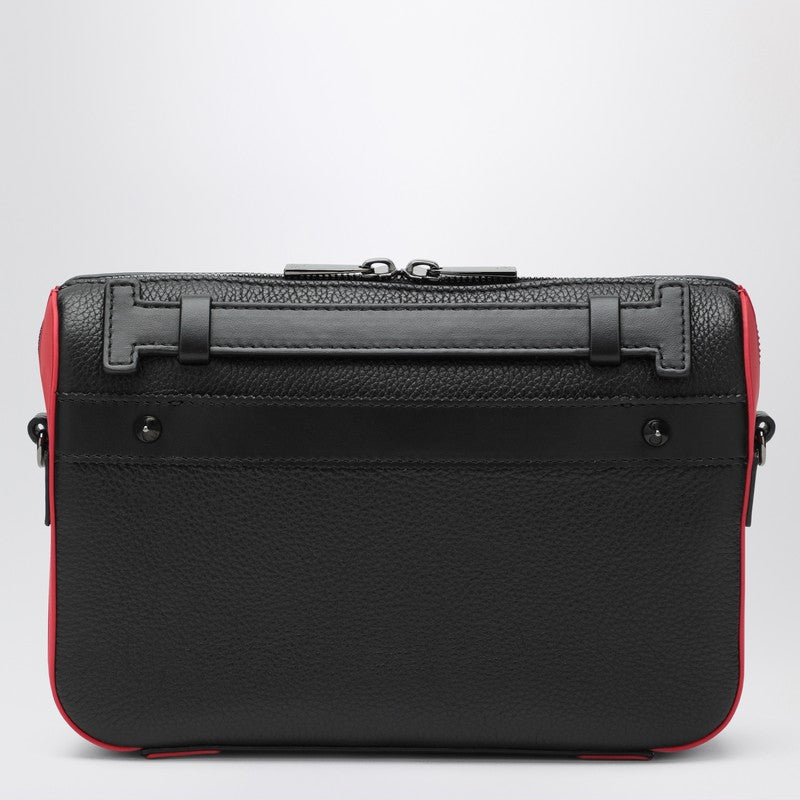 Christian Louboutin Ruisbuddy Black Grained Leather Shoulder Bag Men