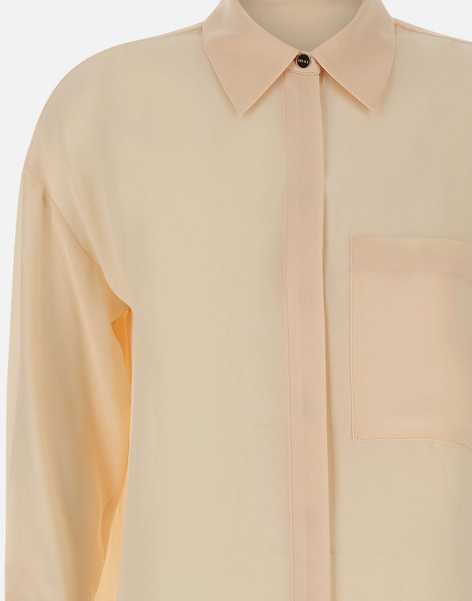 Liu •jo Liu Jo Salmon Pink Oversize Crepe Shirt