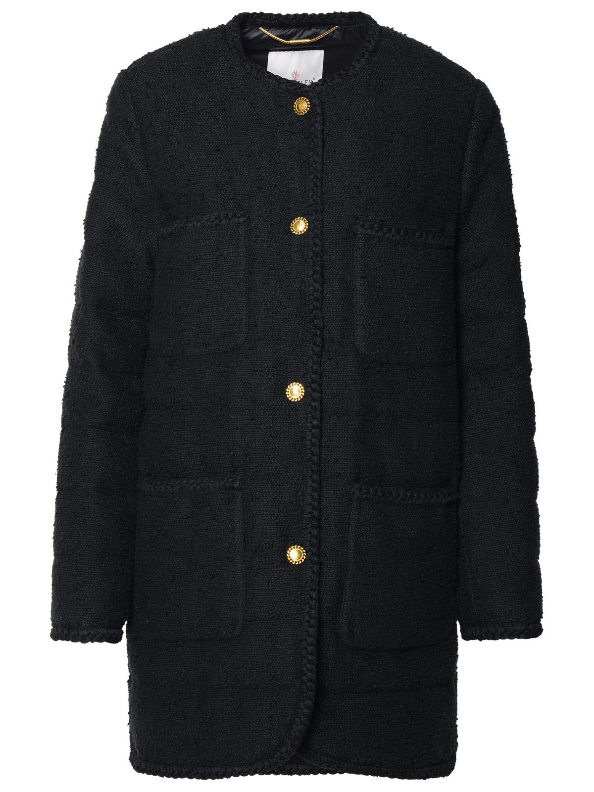 Moncler Epafo Cotton-blend Bouclé Padded Jacket In Black