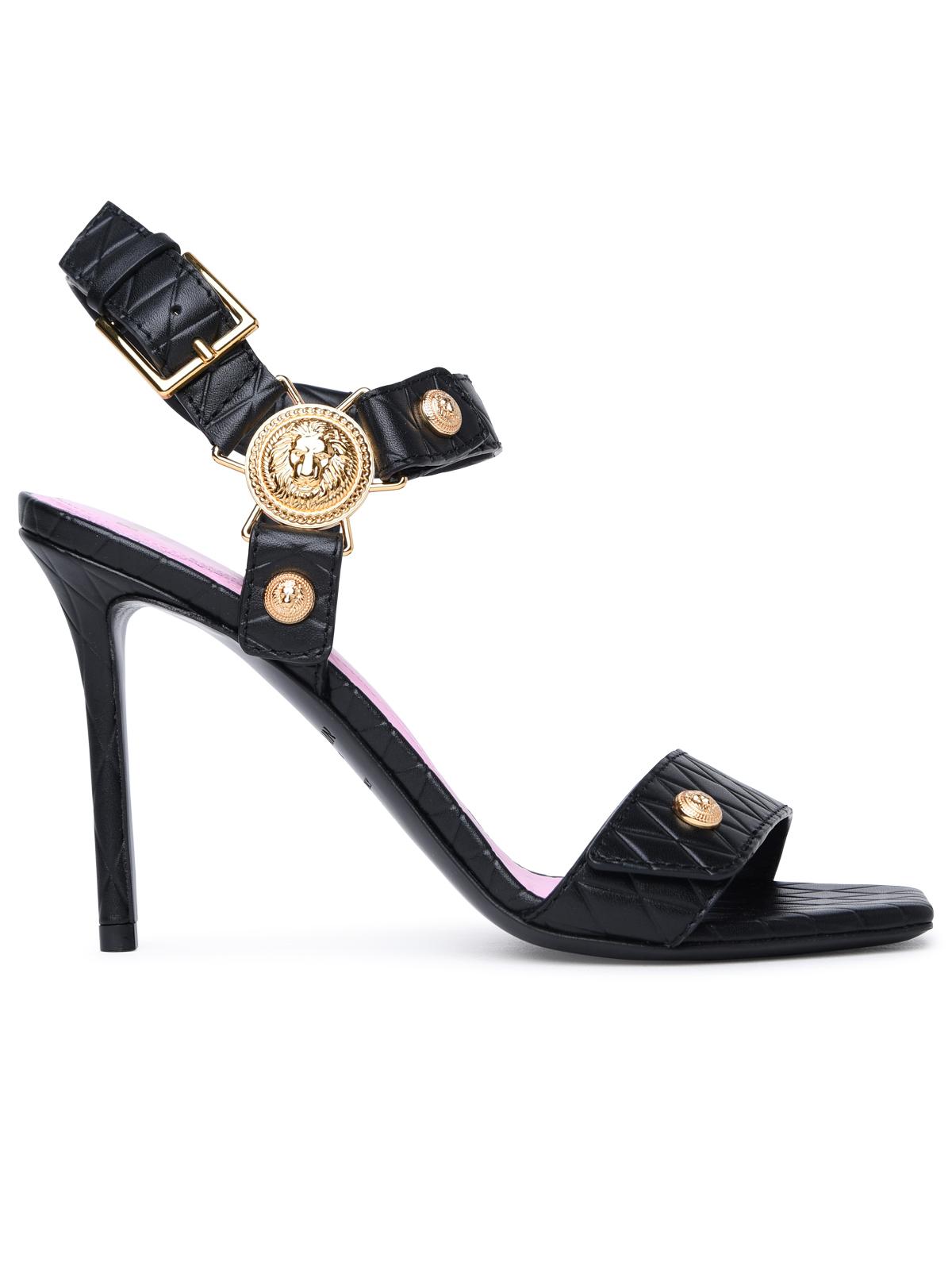 Balmain Black Lear Sandals