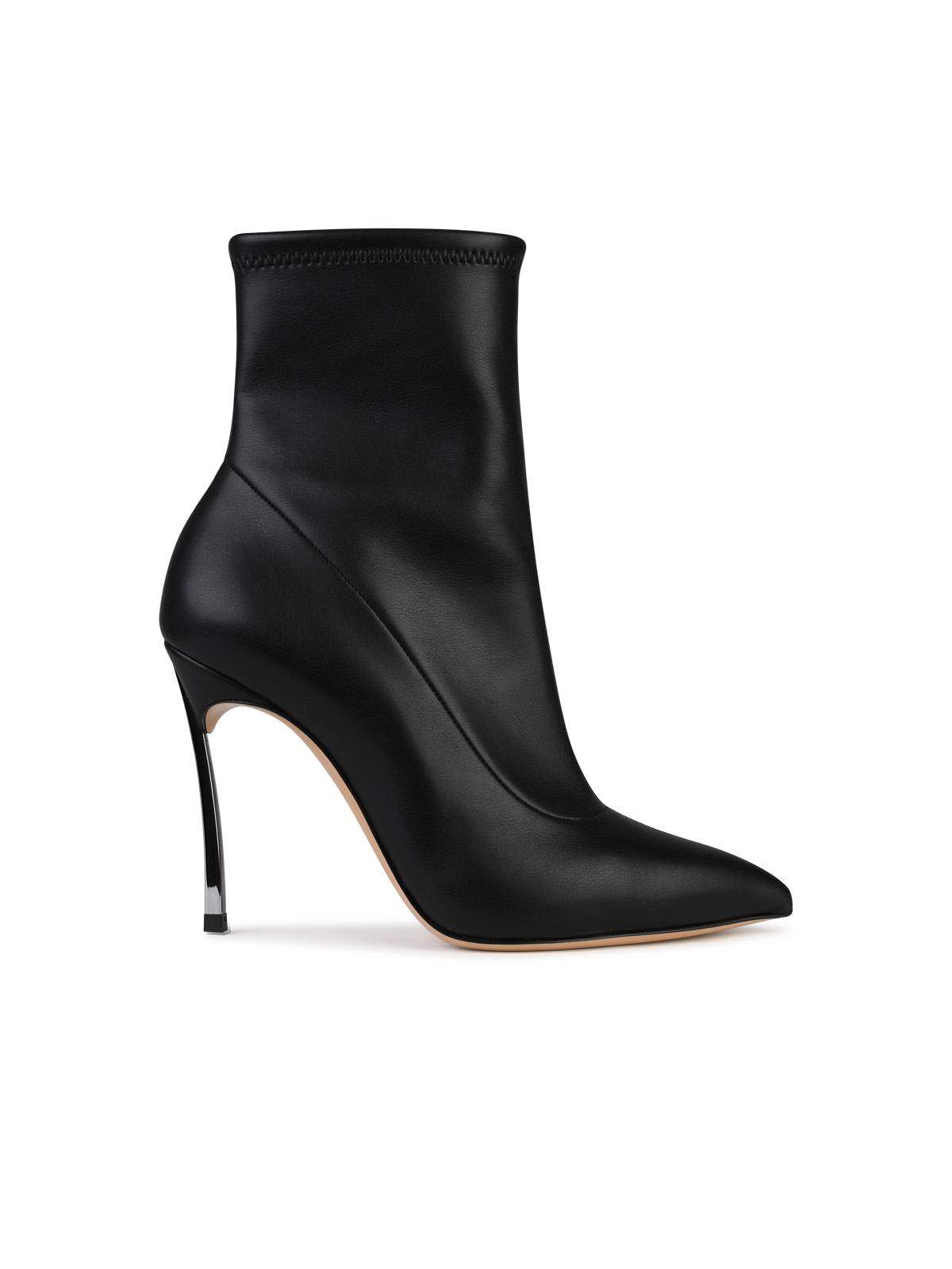 Casadei 'blade' Black Matt Lear Ankle Boots