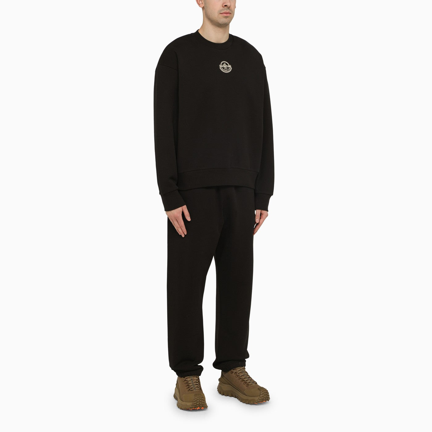 Shop Moncler X Roc Nation By Jay-z Moncler X Roc Nation By Jay Z Black Cotton Sweatshirt With Logo