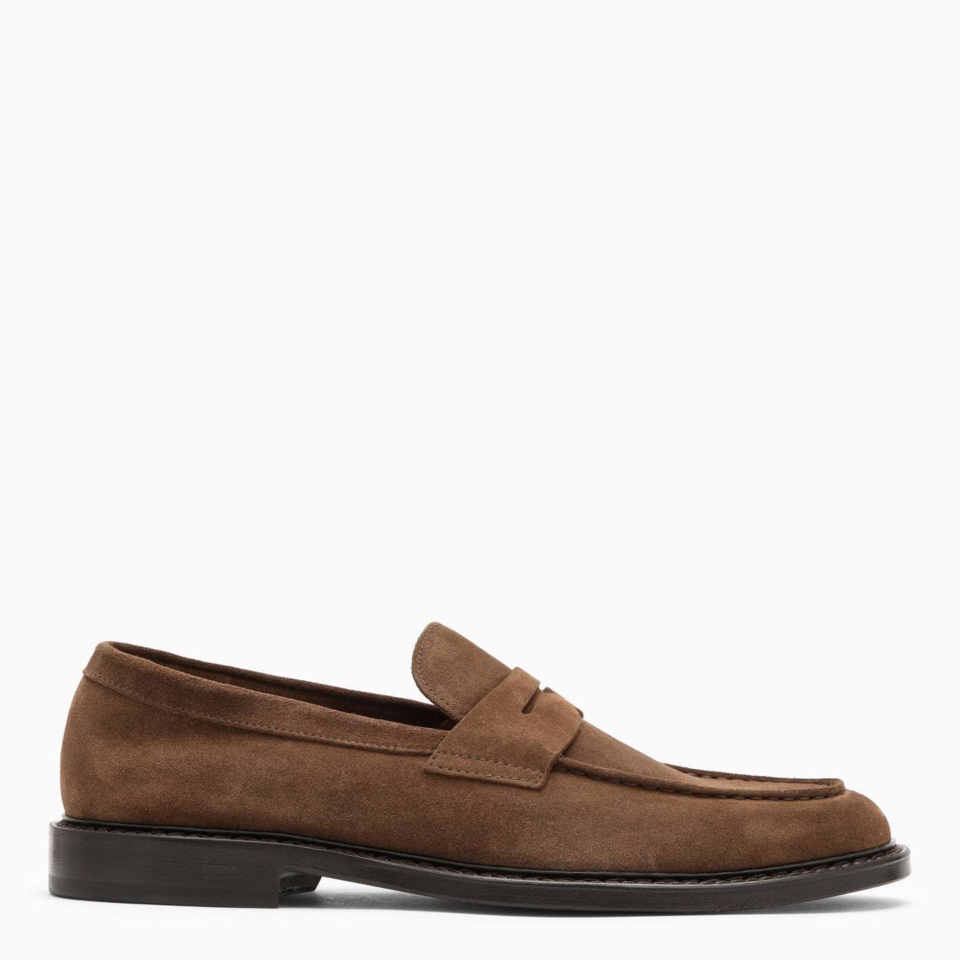 Shop Doucal's Classic Suede Moccasin