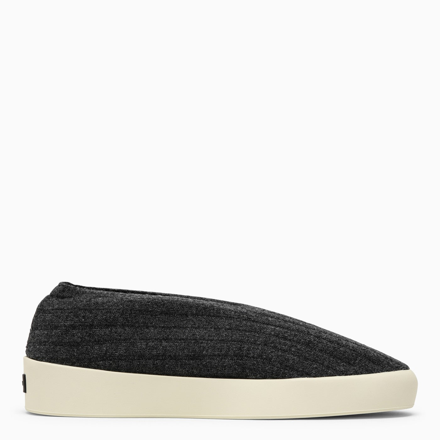 Shop Fear Of God Slip On Moc Knit Black Mélange