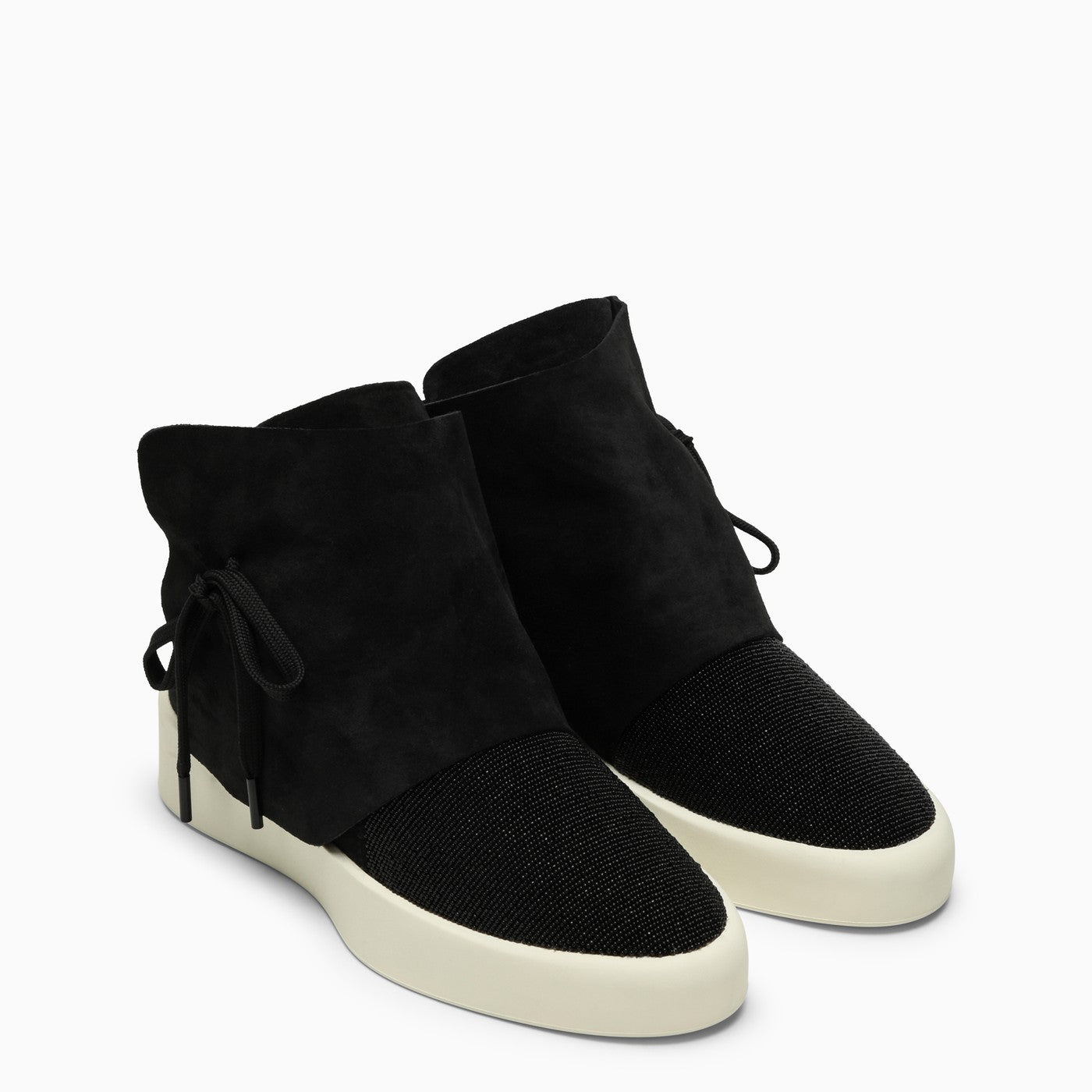 Shop Fear Of God Moc Hi Black Sneaker