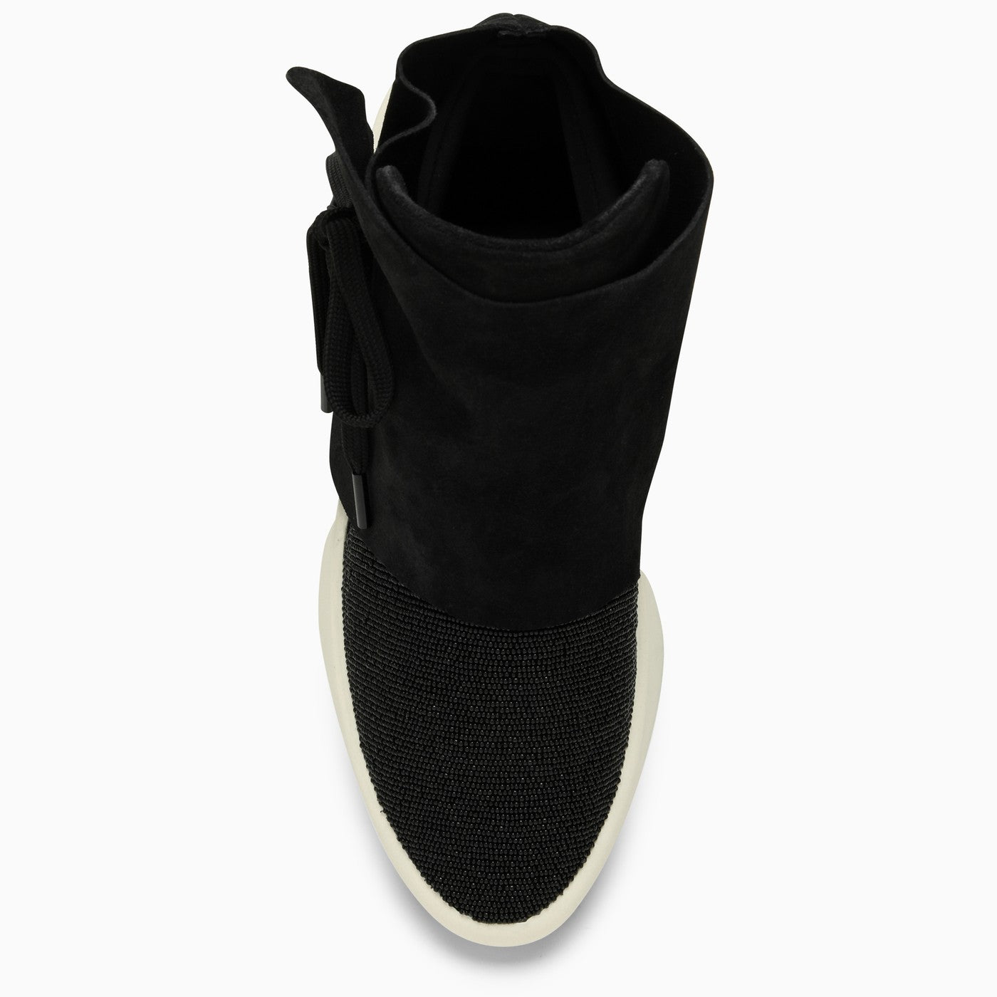 Shop Fear Of God Moc Hi Black Sneaker