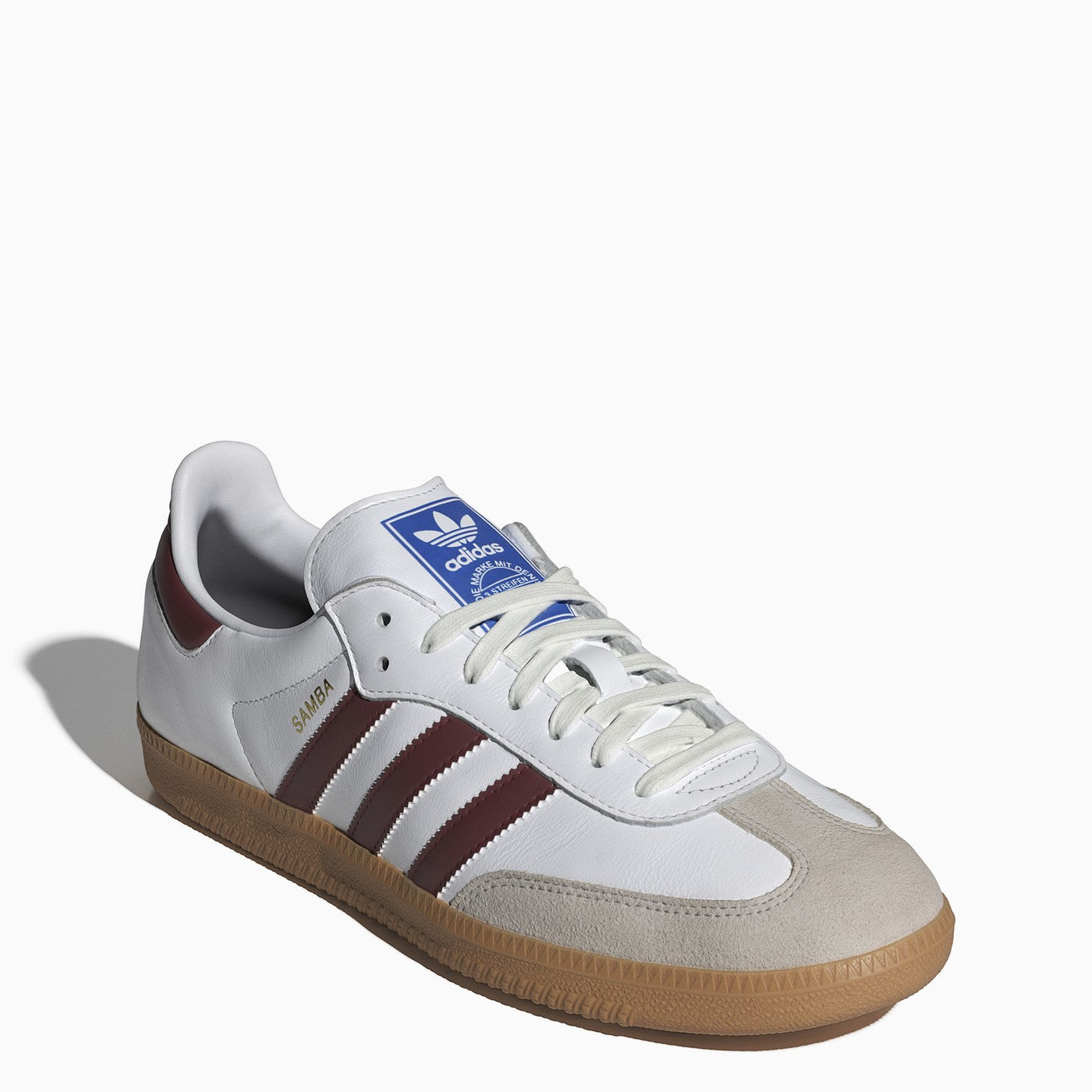 Shop Adidas Originals Low Samba Og White/burgundy Trainer