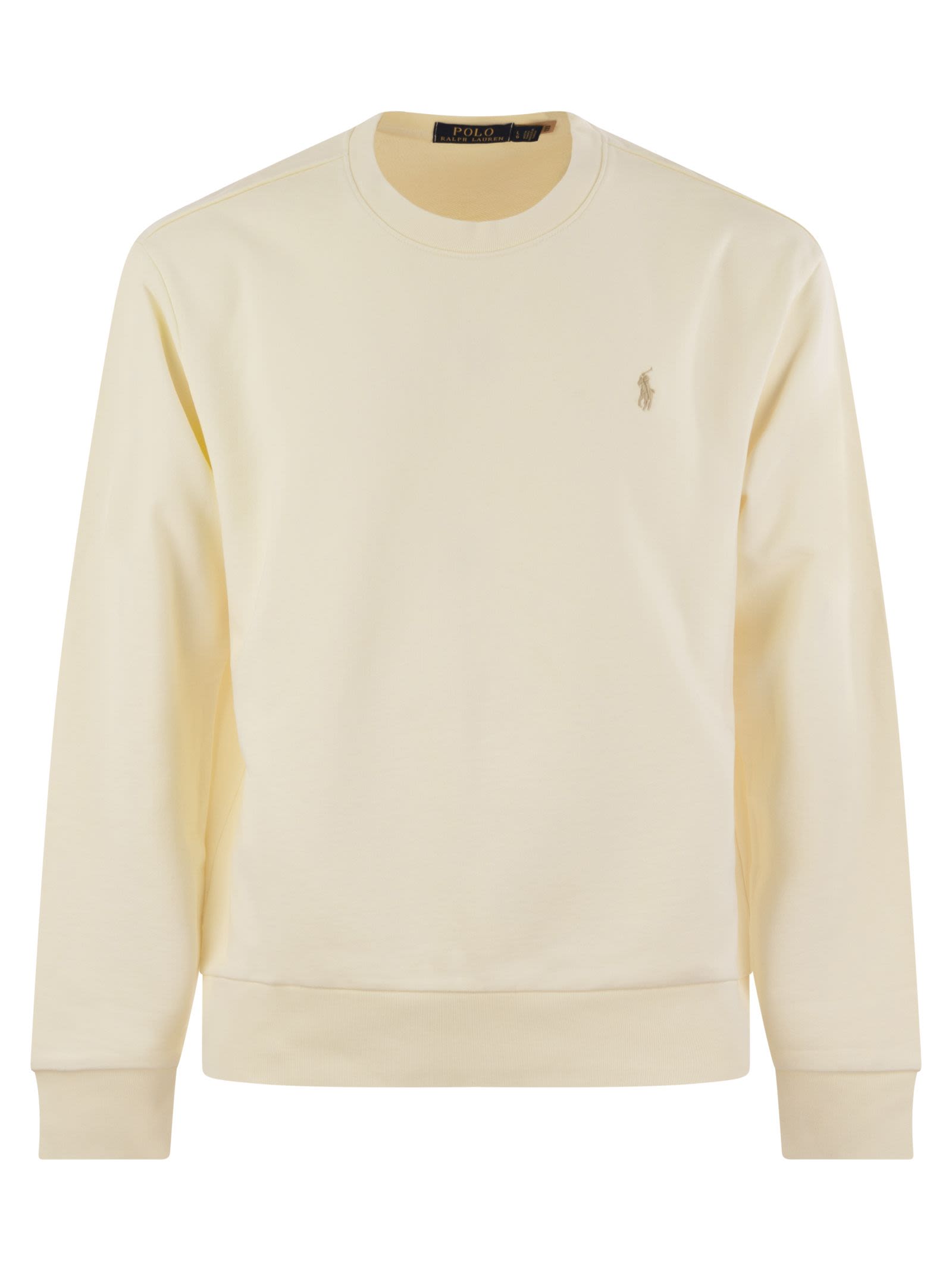 Polo Ralph Lauren Classic Fit Cotton Sweatshirt In Neutral