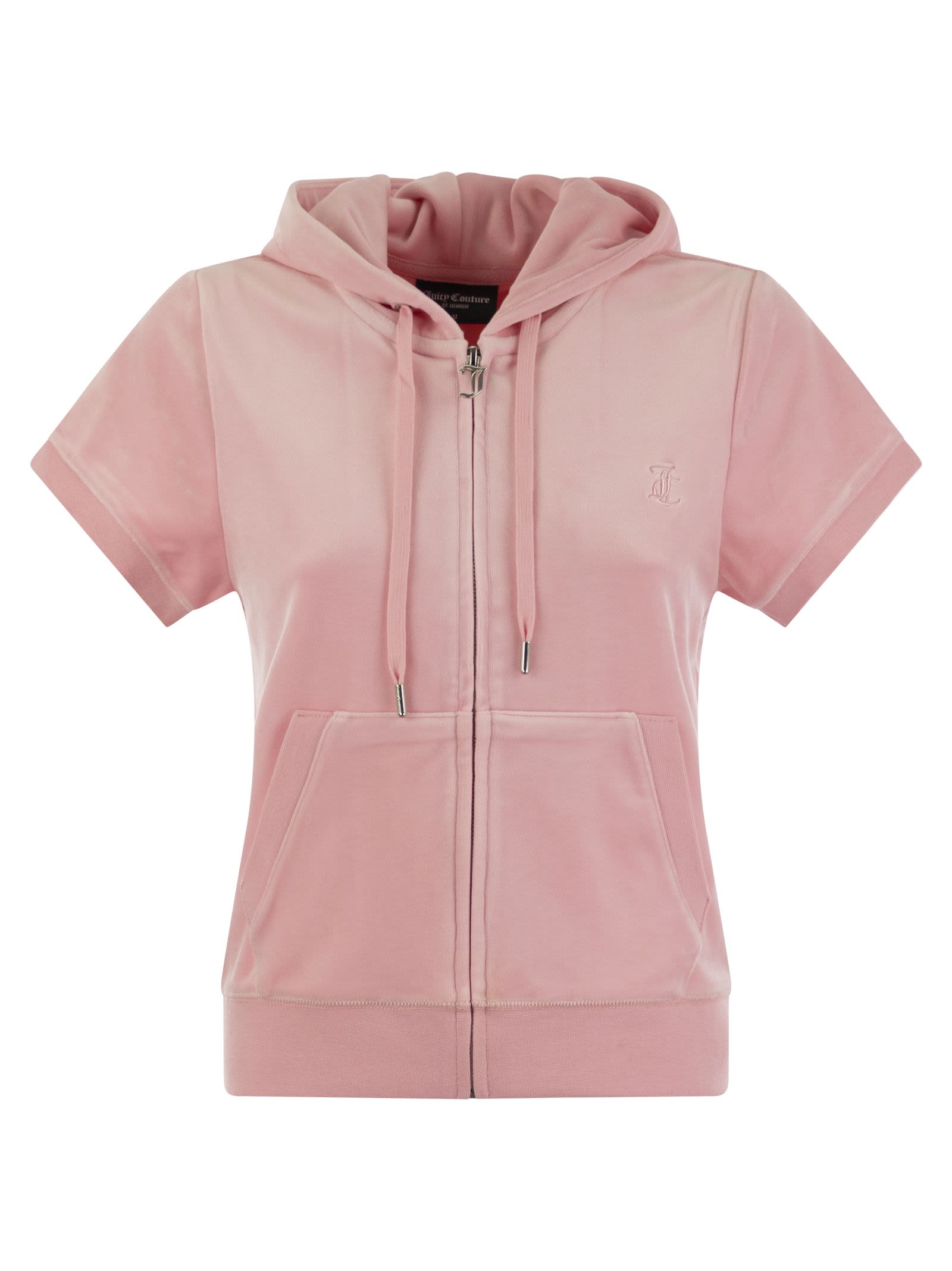 Juicy Couture Short Sleeved Velvet Hoodie