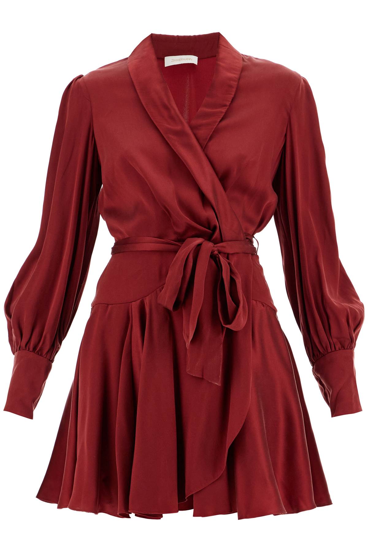 Shop Zimmermann Silk Wrap Mini Dress With Nine Words