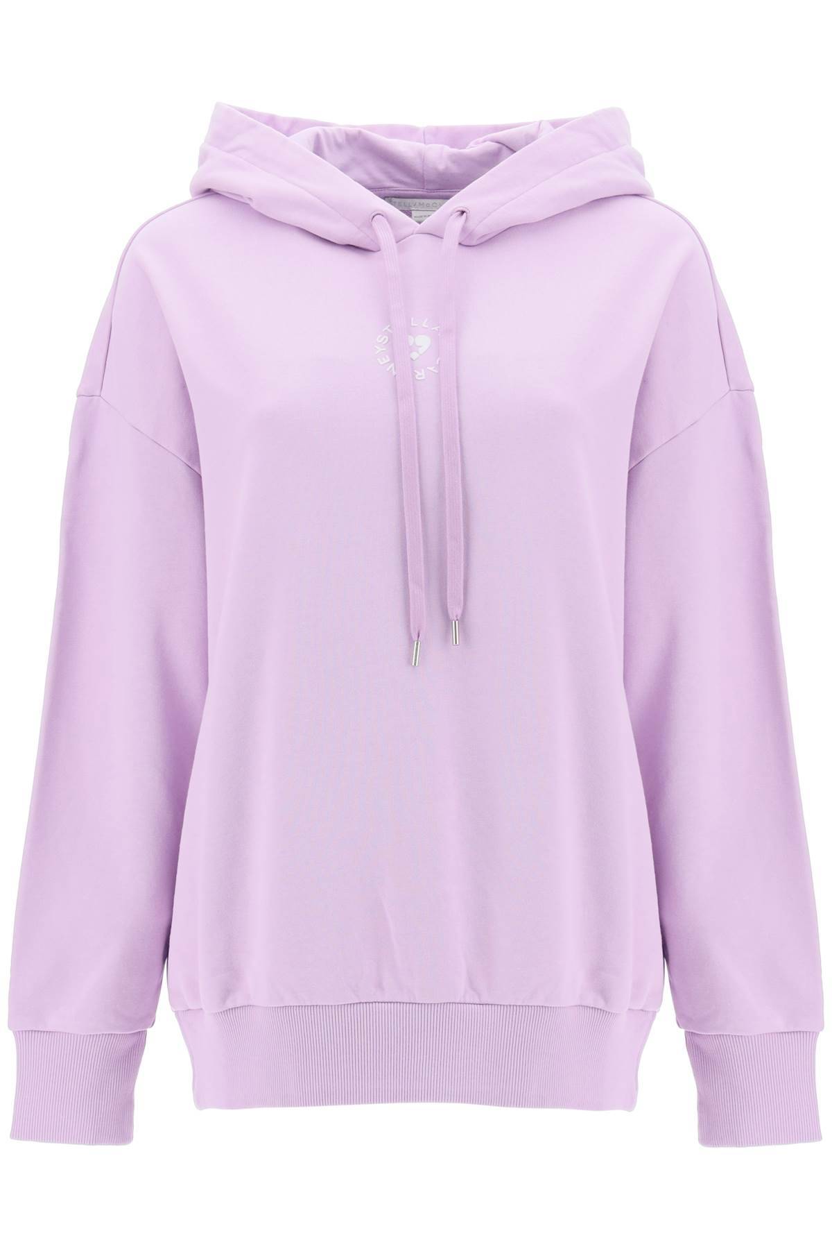 Stella Mccartney Stella Mc Cartney Iconic Mini Heart Hooded Sweatshirt In Purple