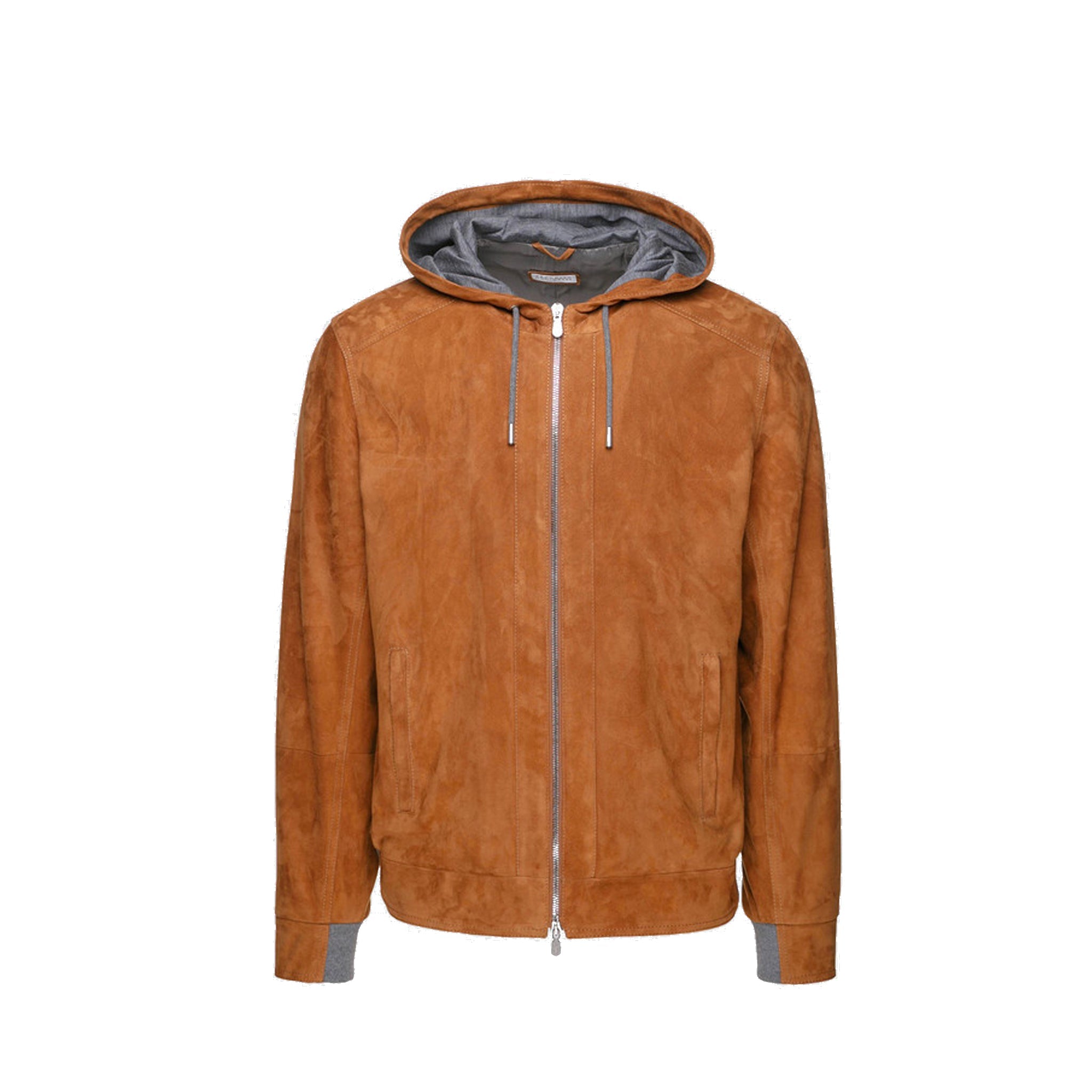 Brunello Cucinelli Leather Bomber Jacket In Brown | ModeSens