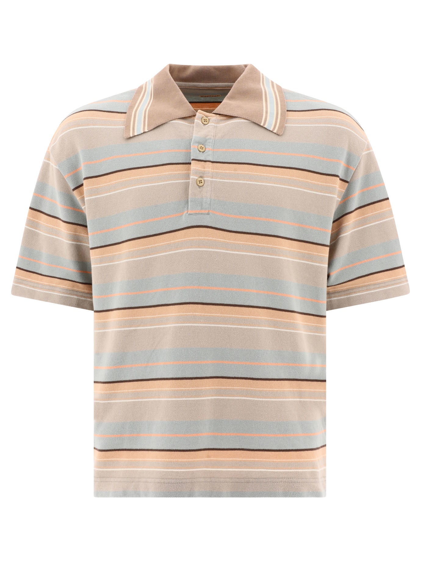 Multi Border Kanoko Box Polo Shirt