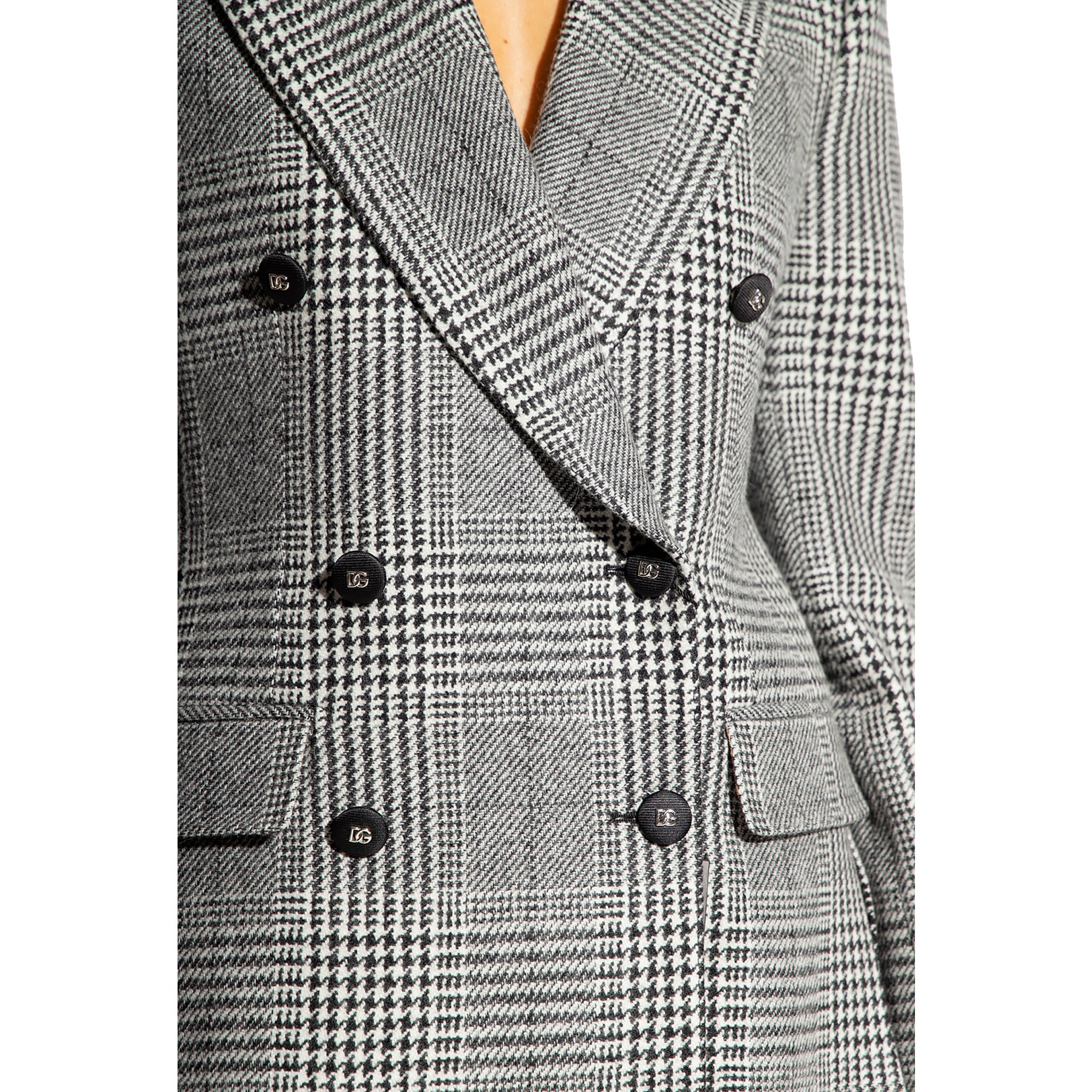 Dolce & Gabbana Double-breasted Blazer In Gray