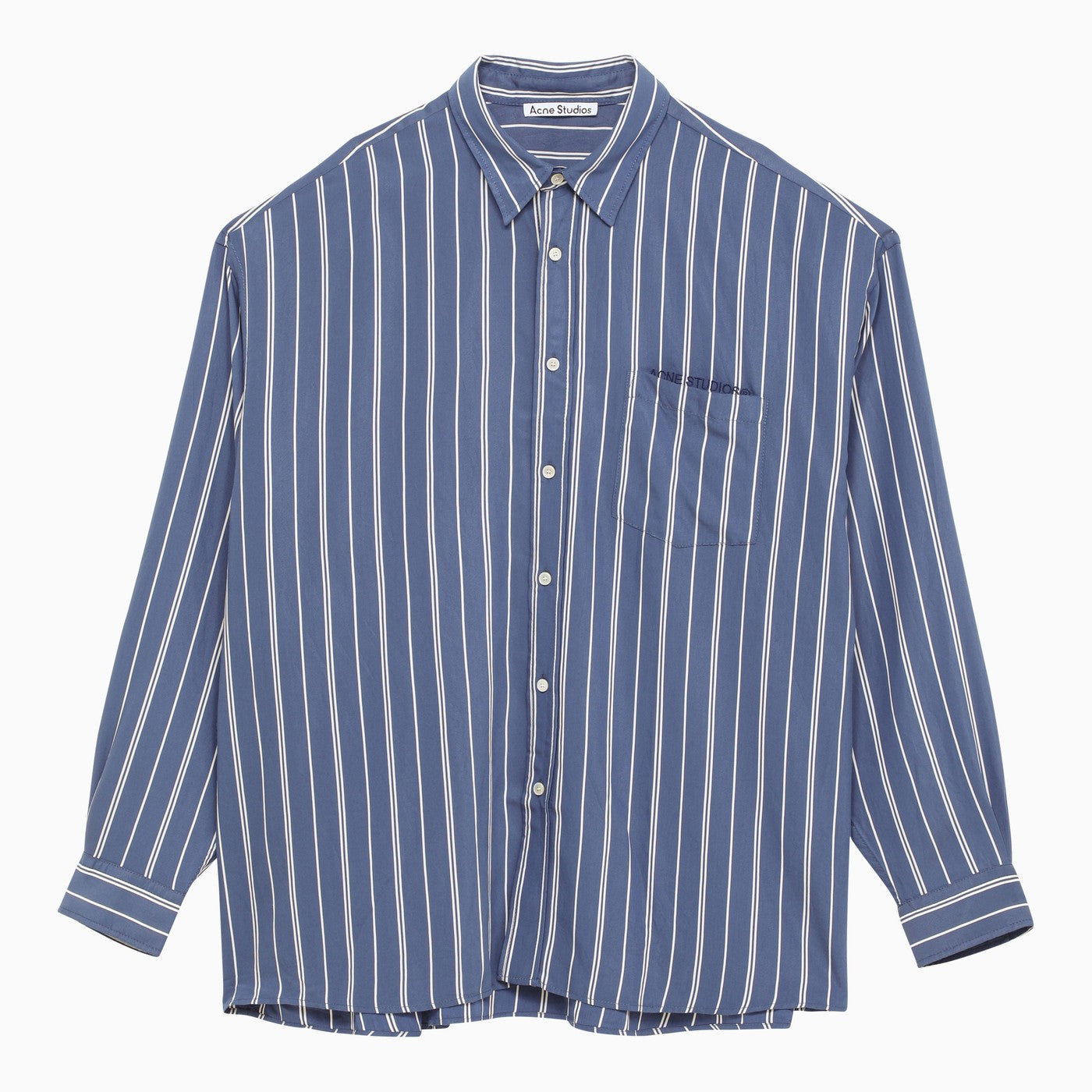 Classic Blue Striped Shirt Men