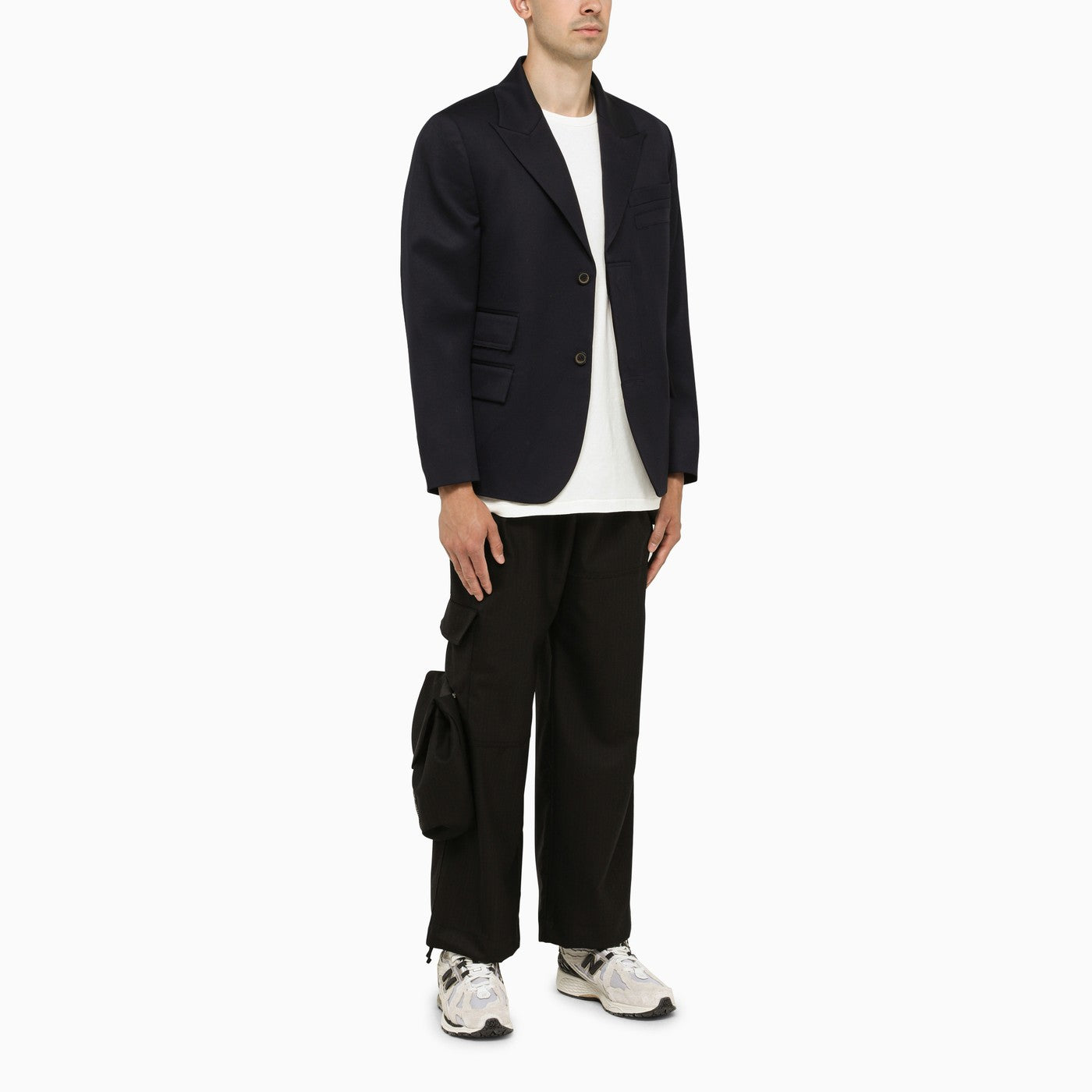 Ader Error Single Breasted Navy Wool Jacket | Balardi