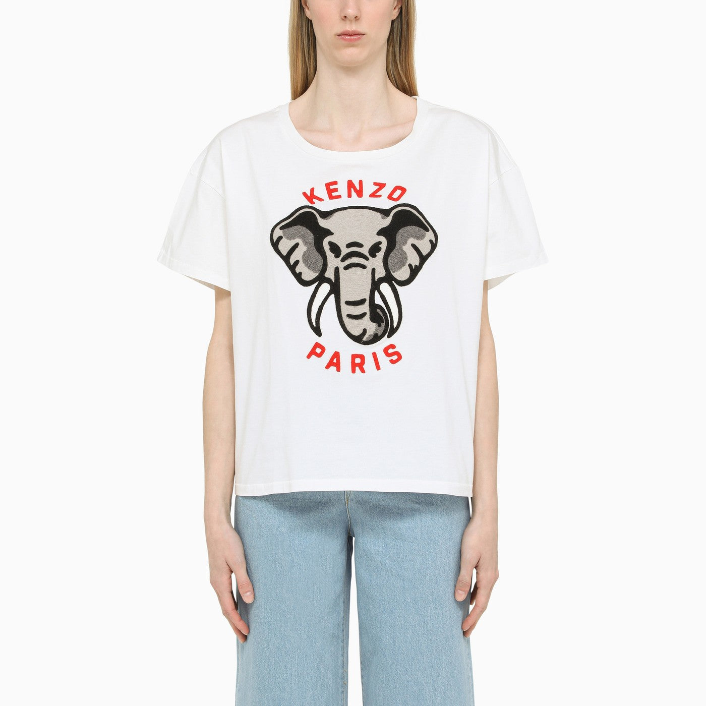 Janice Onnodig Heel veel goeds Kenzo Witte Kenzo Olifant T-shirt | Balardi