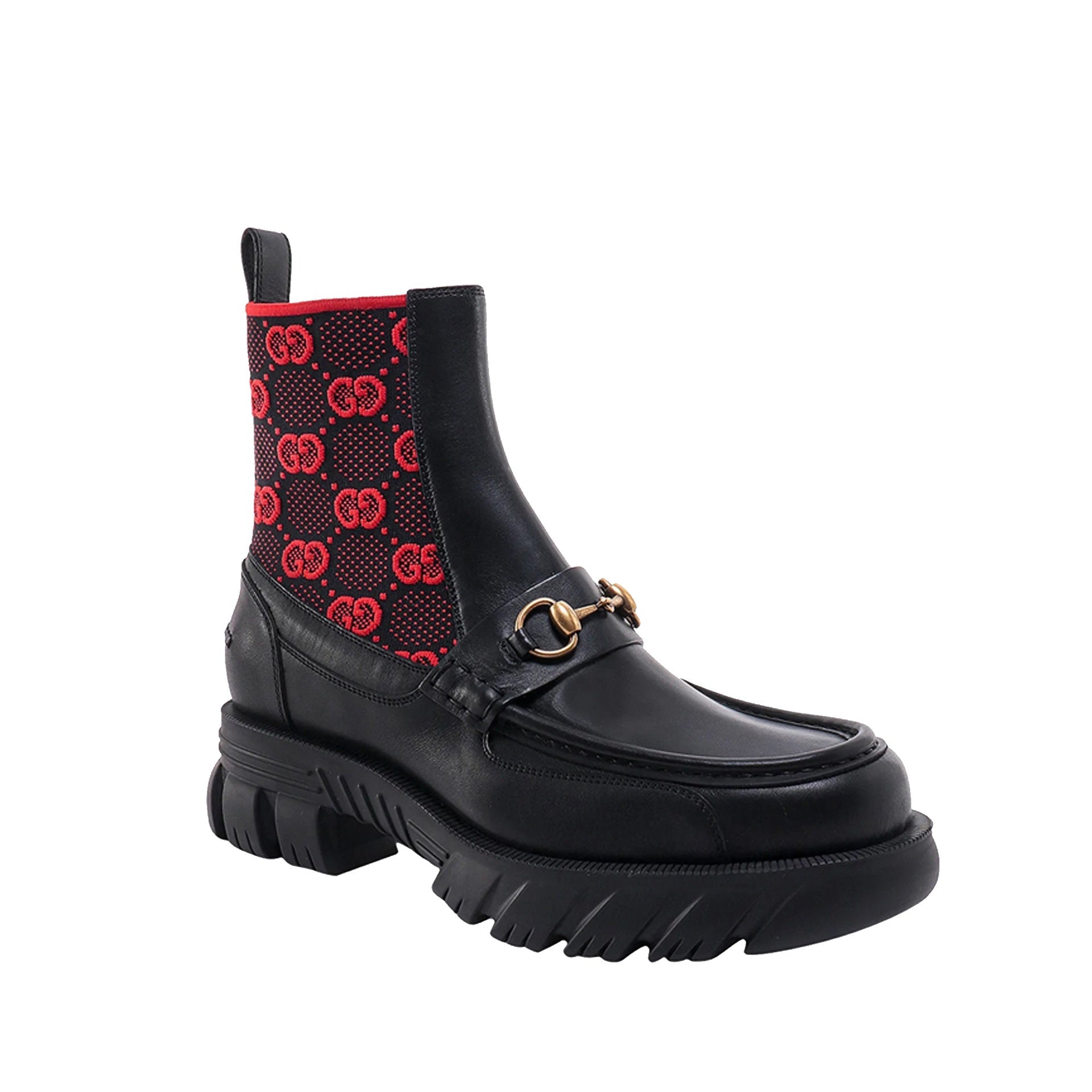 Shop Gucci Leather & Original GG Trekking Boots