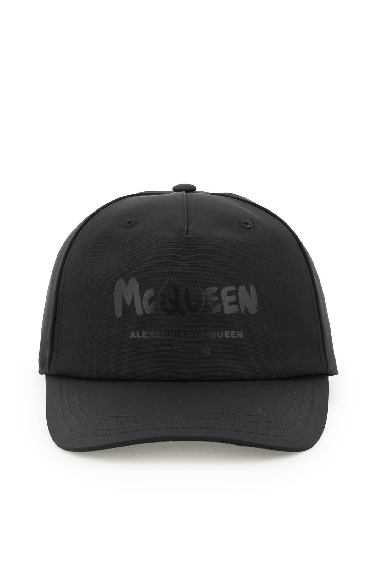 Alexander Mcqueen 'mcqueen Graffiti' Baseball Hat In Black