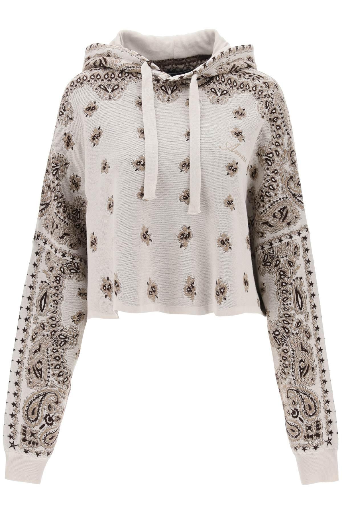 Amiri Monogram-Embroidered Bandana Oversized Cashmere Hoodie