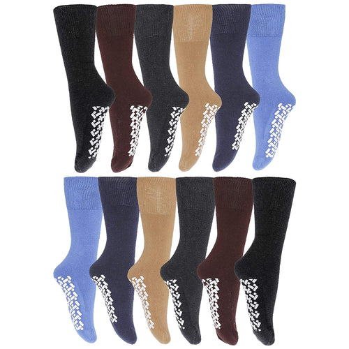 Soft Fuzzy Warm Anti Skid Rubber Grip Fluffy Striped Non Skid Socks fo –  Brooklyn Socks