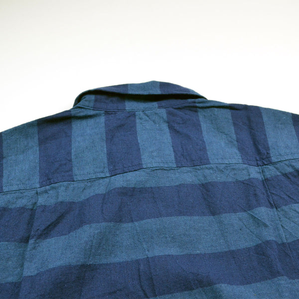 Arpenteur - Eté Short-Sleeve Popover Shirt - Indigo Stripes – BEAUBIEN