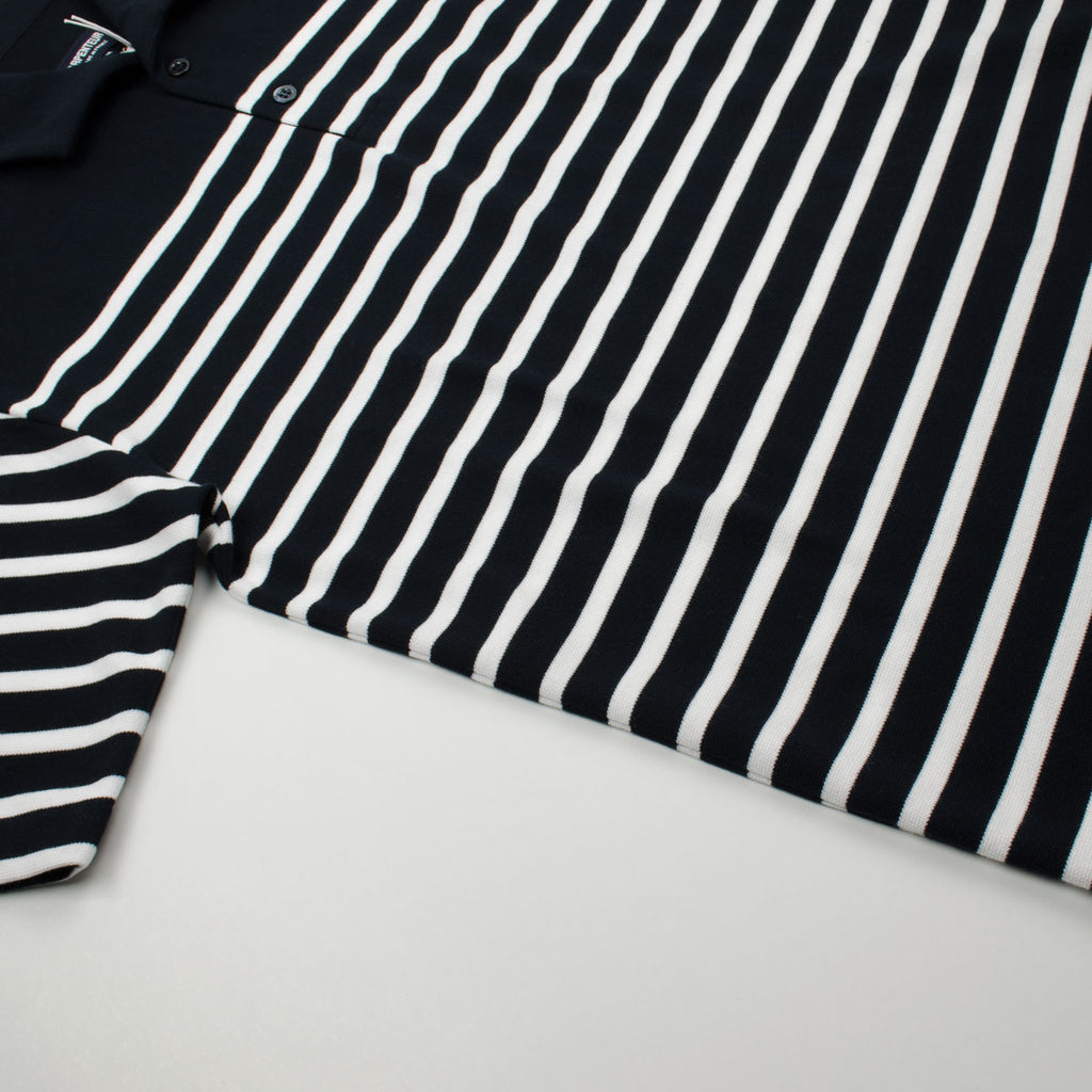 Arpenteur - Polo Rachel Cotton Mesh - Navy / White Stripes