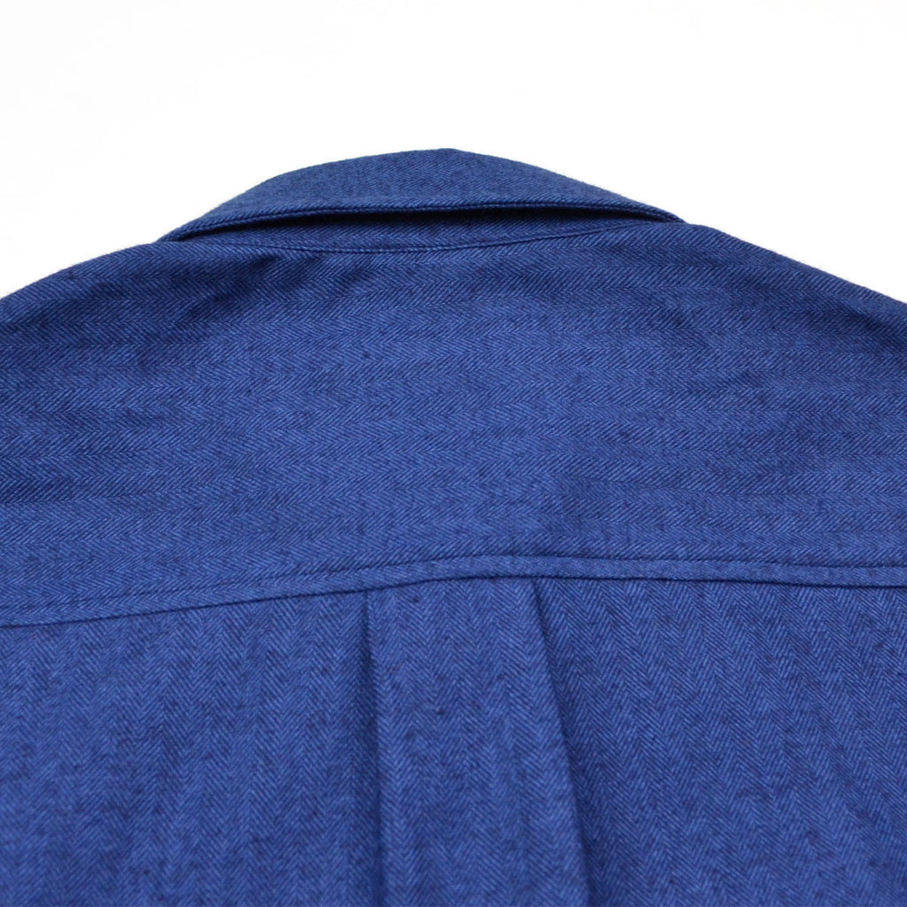 Coltesse - Ksenia Claudine Vertical Pocket Shirt - Blue Indigo Chevron