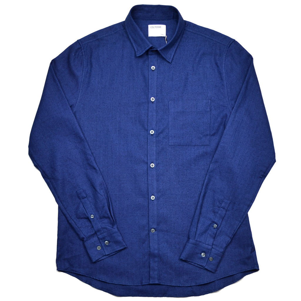 Coltesse - Nadejda Pocket Shirt - Blue Indigo Chevrons – BEAUBIEN